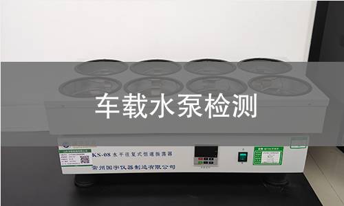 车载水泵检测 车载水泵检测