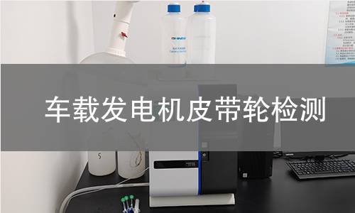 车载发电机皮带轮检测