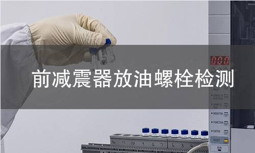 前减震器放油螺栓检测