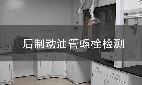 后制动油管螺栓检测