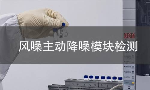 风噪主动降噪模块检测 风噪主动降噪模块检测