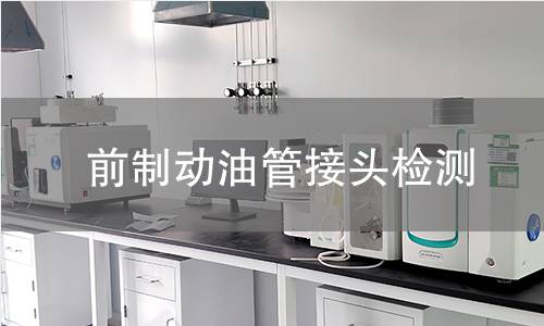 前制动油管接头检测