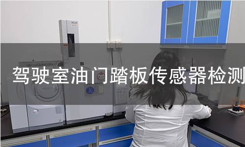 驾驶室油门踏板传感器检测