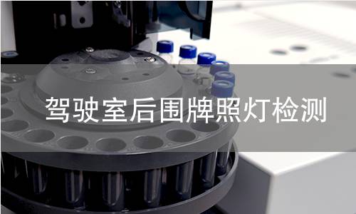 驾驶室后围牌照灯检测