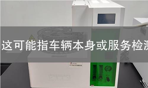 这可能指车辆本身或服务检测 这可能指车辆本身或服务检测