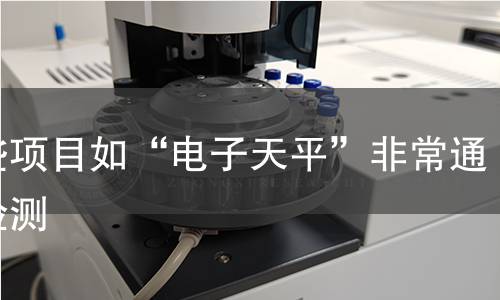 有些项目如“电子天平”非常通用检测