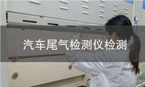 汽车尾气检测仪检测